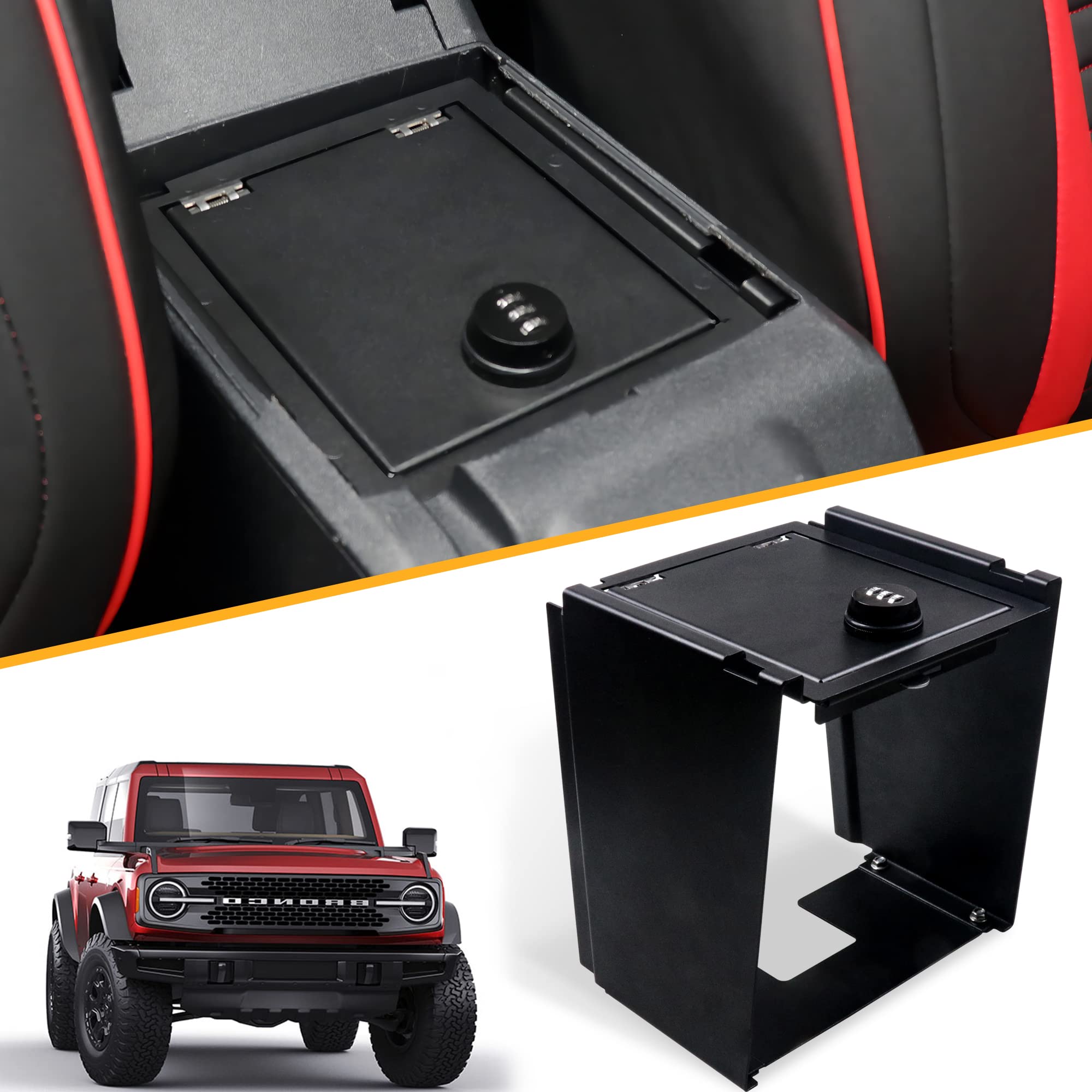Amazon.com: BESTAOO Center Console Safe Box Armrest Lock Storage